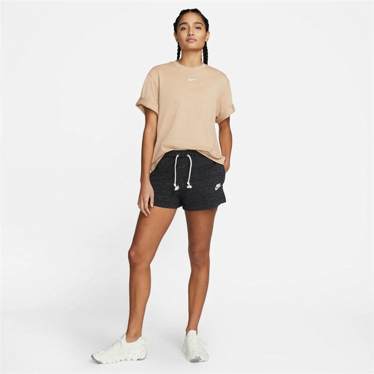 Sportshorts för kvinnor Nike Sportswear Gym Vintage Svart - 4