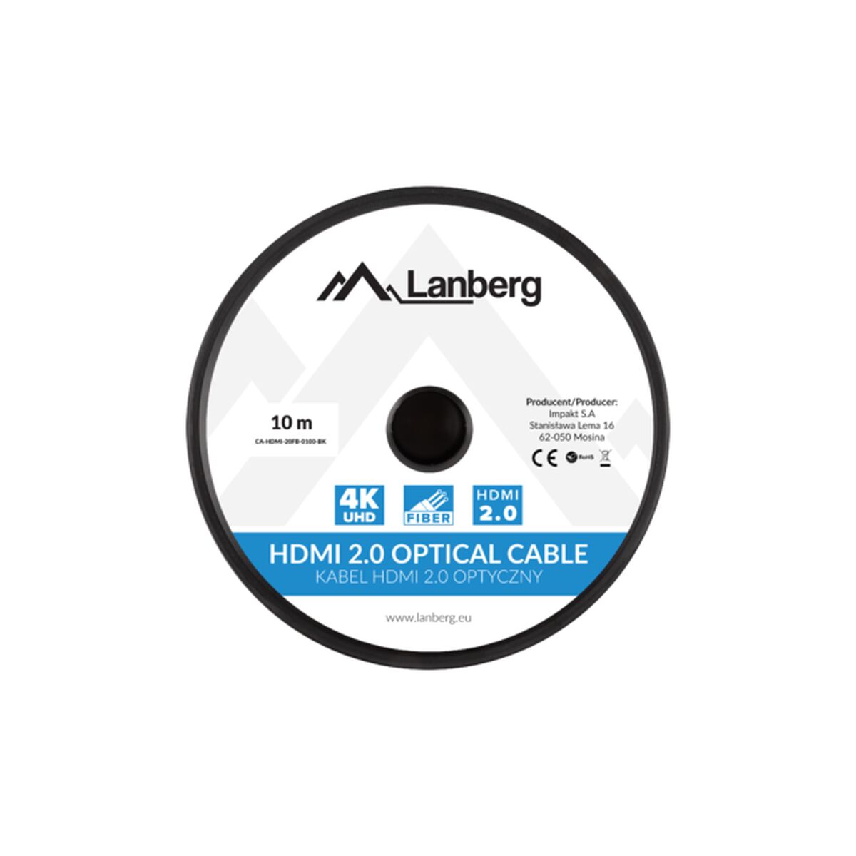 Kabel HDMI Lanberg CA-HDMI-20FB-0100-BK Svart 10 m - 4