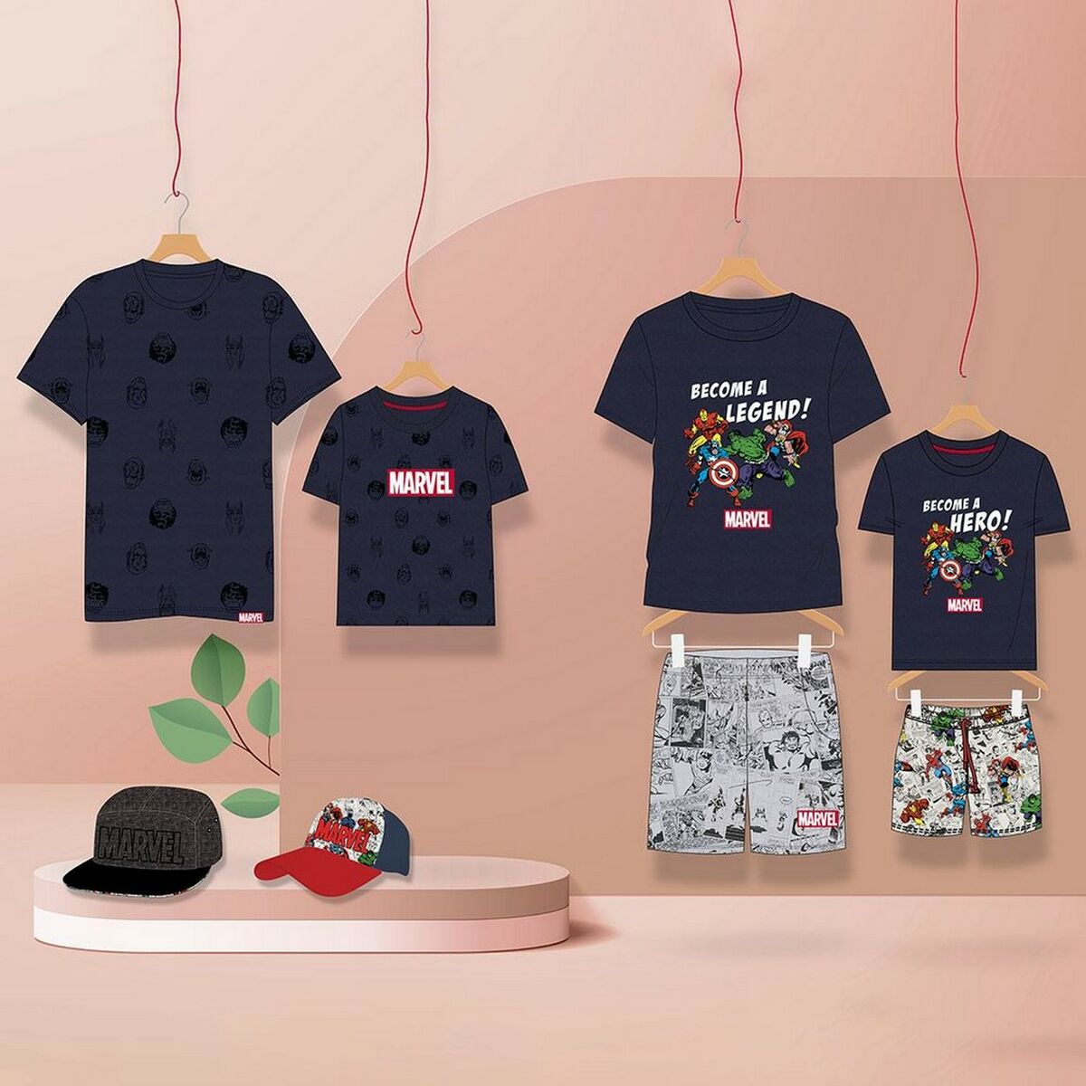 Barn T-shirt med kortärm Marvel Mörkblå - 2