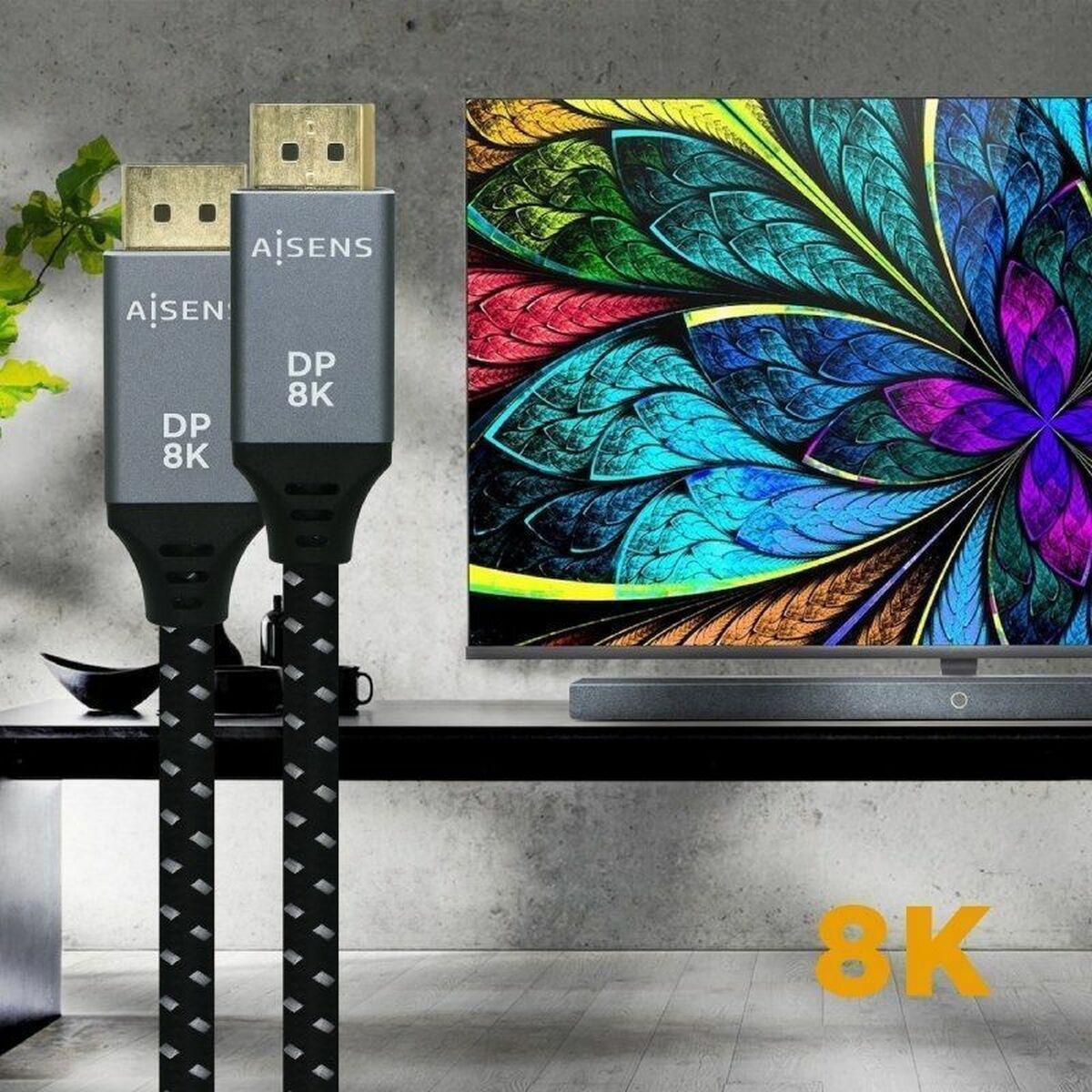 DisplayPort Kabel Aisens A149-0436 Svart Svart/Grå 1,5 m - 4