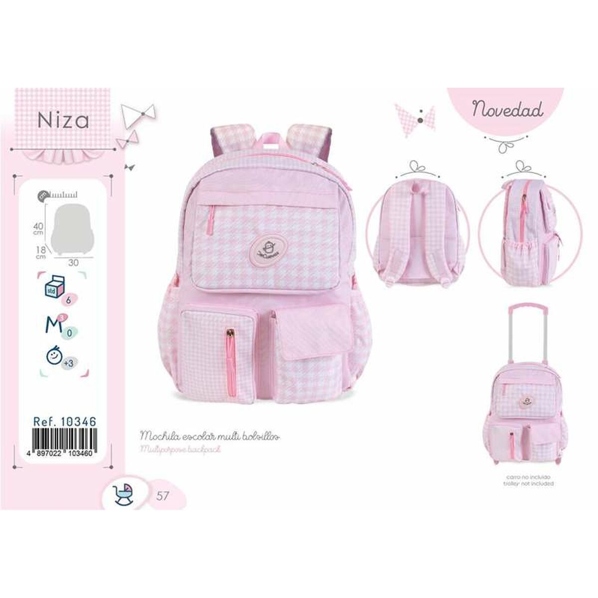 Skolryggsäck Decuevas Niza 40 x 18 x 30 cm - 2