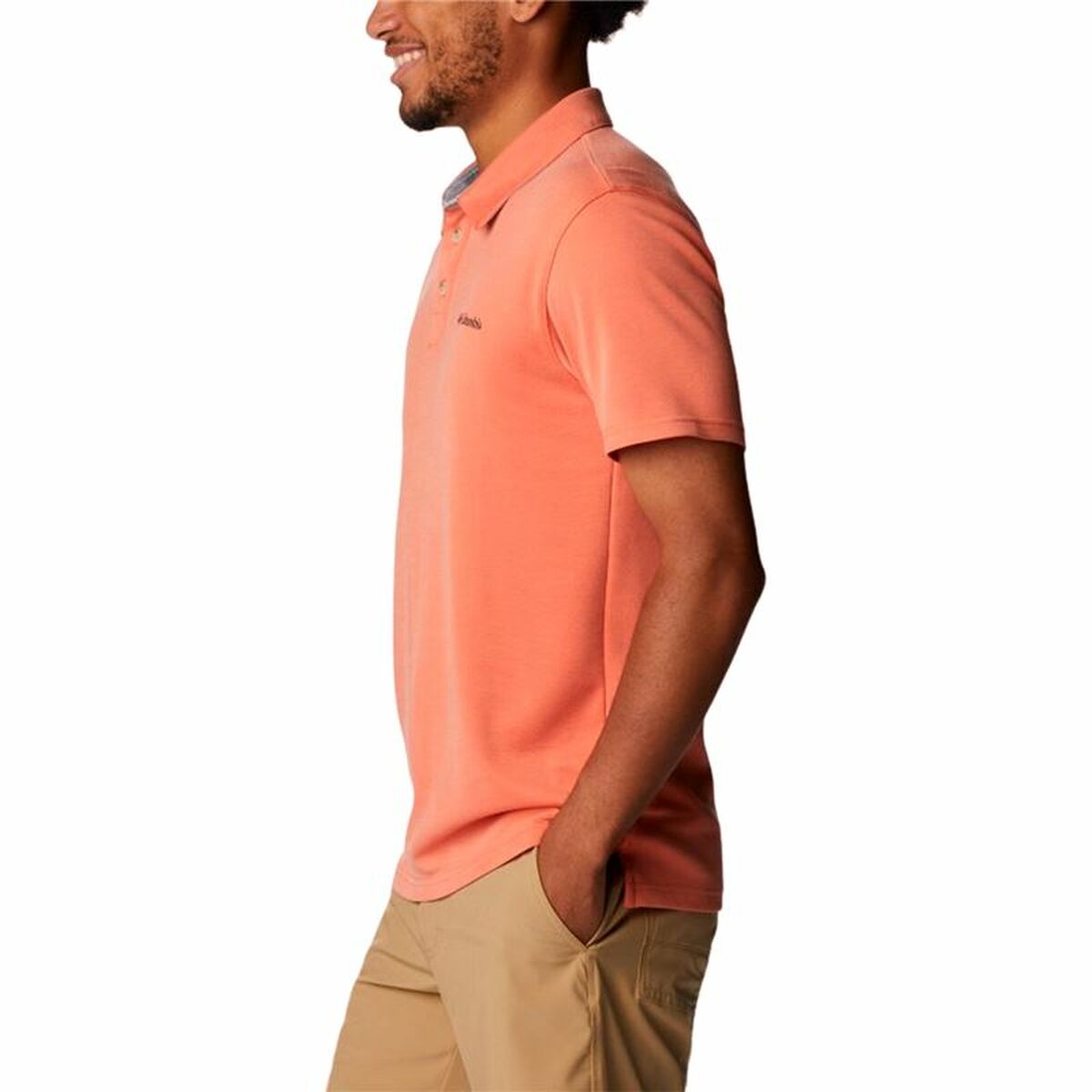 Polotröja kortärmad Herr Columbia Nelson Point™ Korall - 3