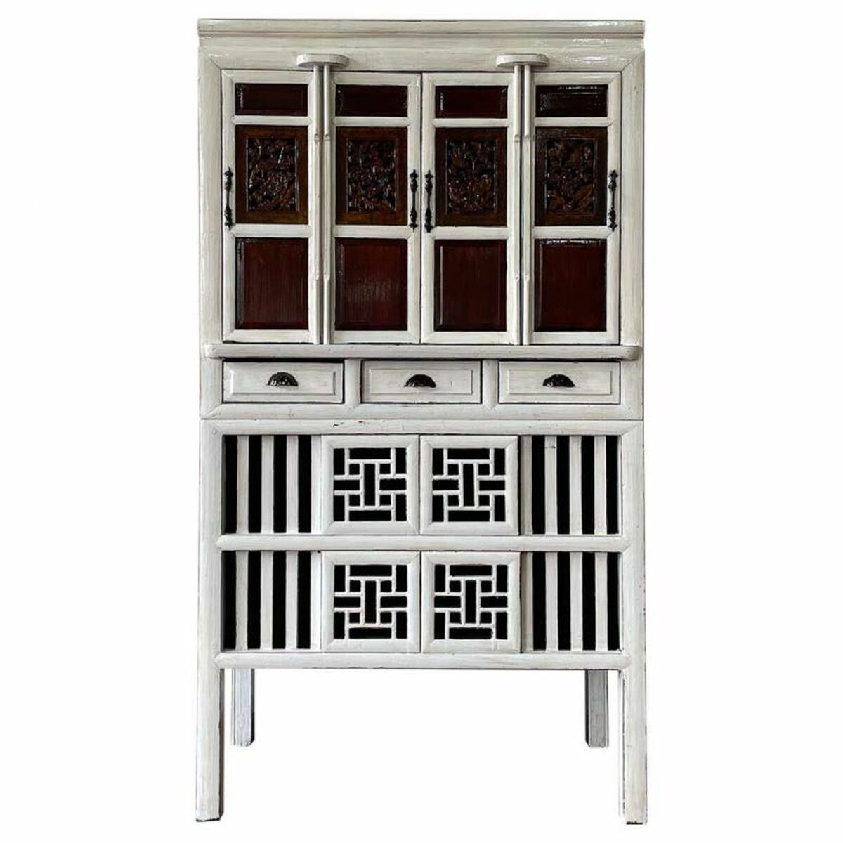 Skåp Alexandra House Living Vit Trä Almträ 48 x 173 x 97 cm - 3