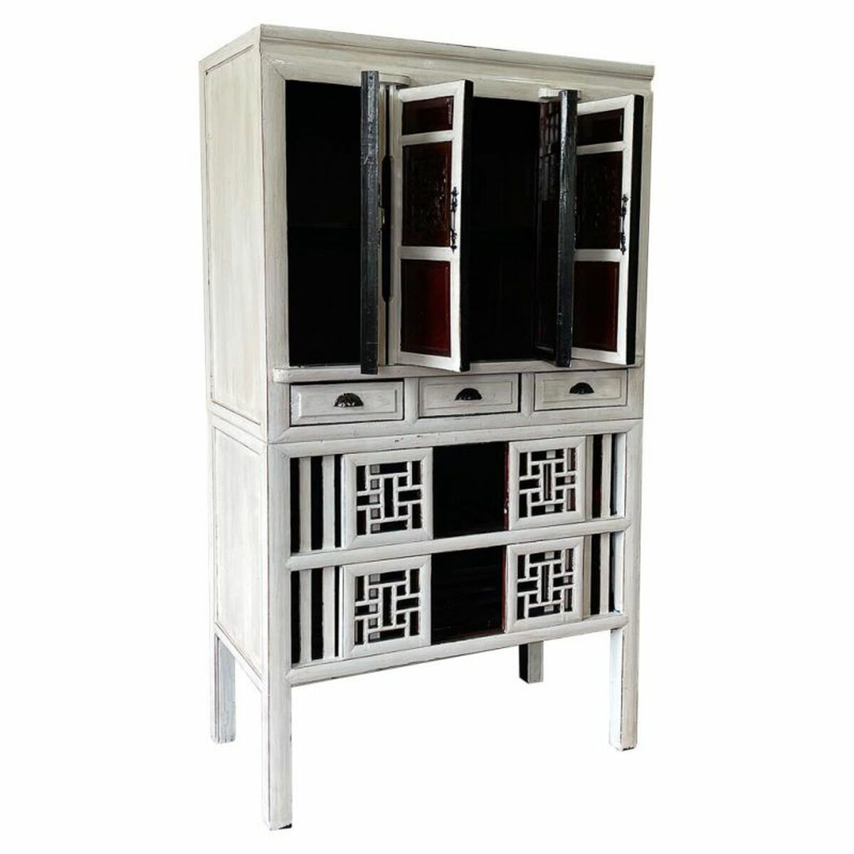 Skåp Alexandra House Living Vit Trä Almträ 48 x 173 x 97 cm - 4