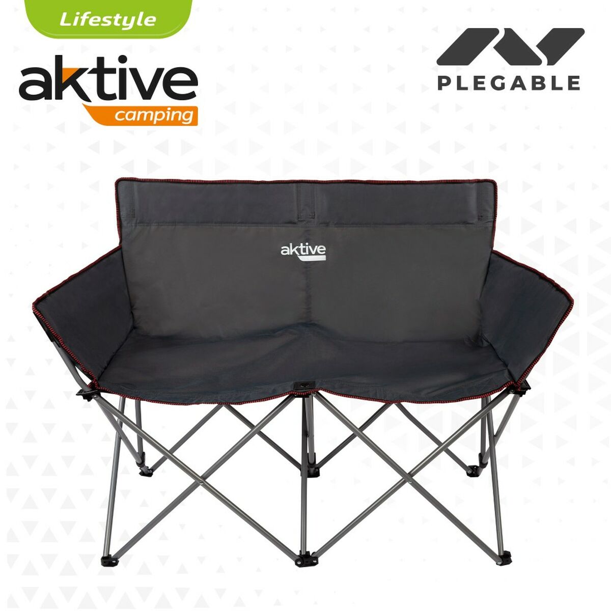 2-mans soffa Aktive Svart Hopfällbar 107 x 88 x 63 cm (2 antal) - 14