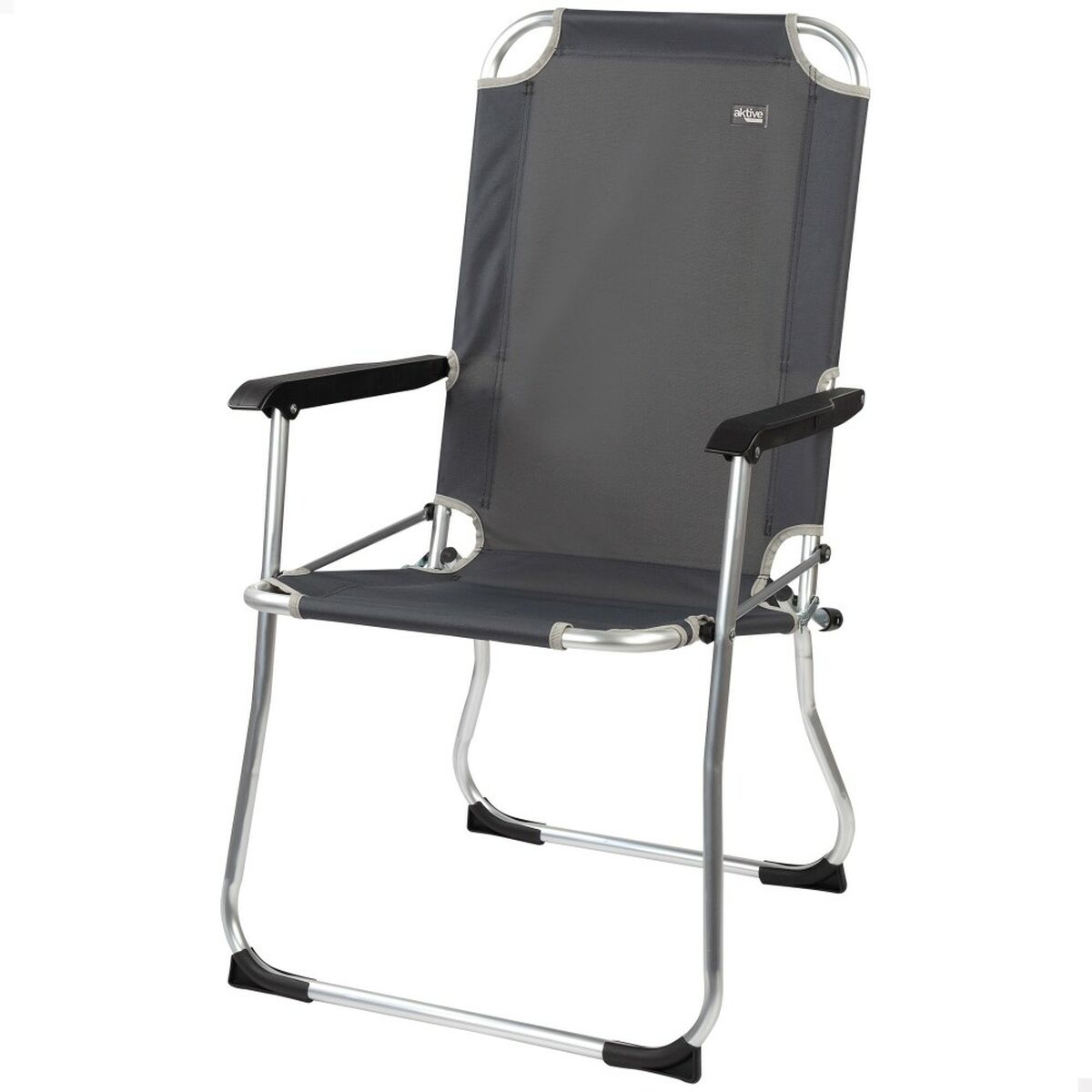 Hopfällbar campingstol Aktive Mörkgrå 45 x 91 x 47 cm (6 antal) - 7