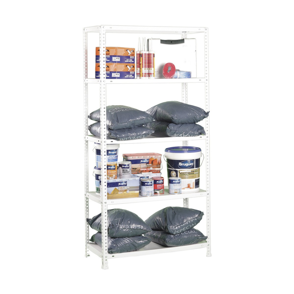 Bokhylla Simon Rack Comfort 5/400 Metall 5 Hyllor 500 kg (180 x 90 x 40 cm) - 12