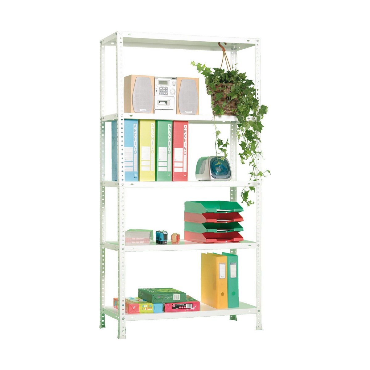 Bokhylla Simon Rack Comfort 5/400 Metall 5 Hyllor 500 kg (180 x 90 x 40 cm) - 10