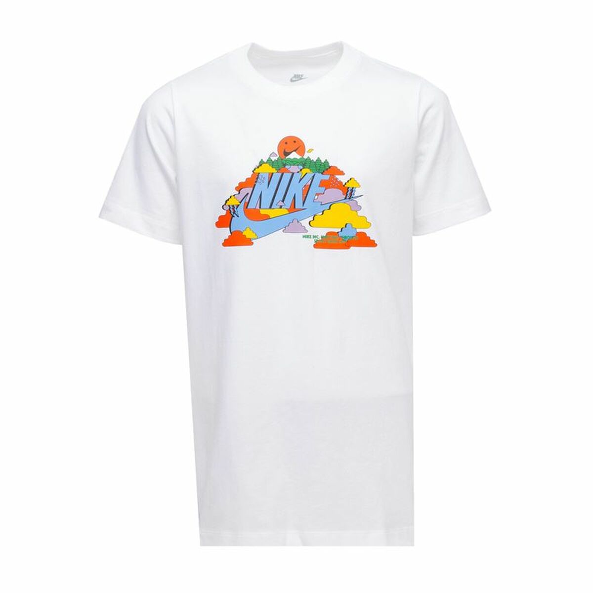 Barn T-shirt med kortärm Nike Happy Cloud Vit - 5