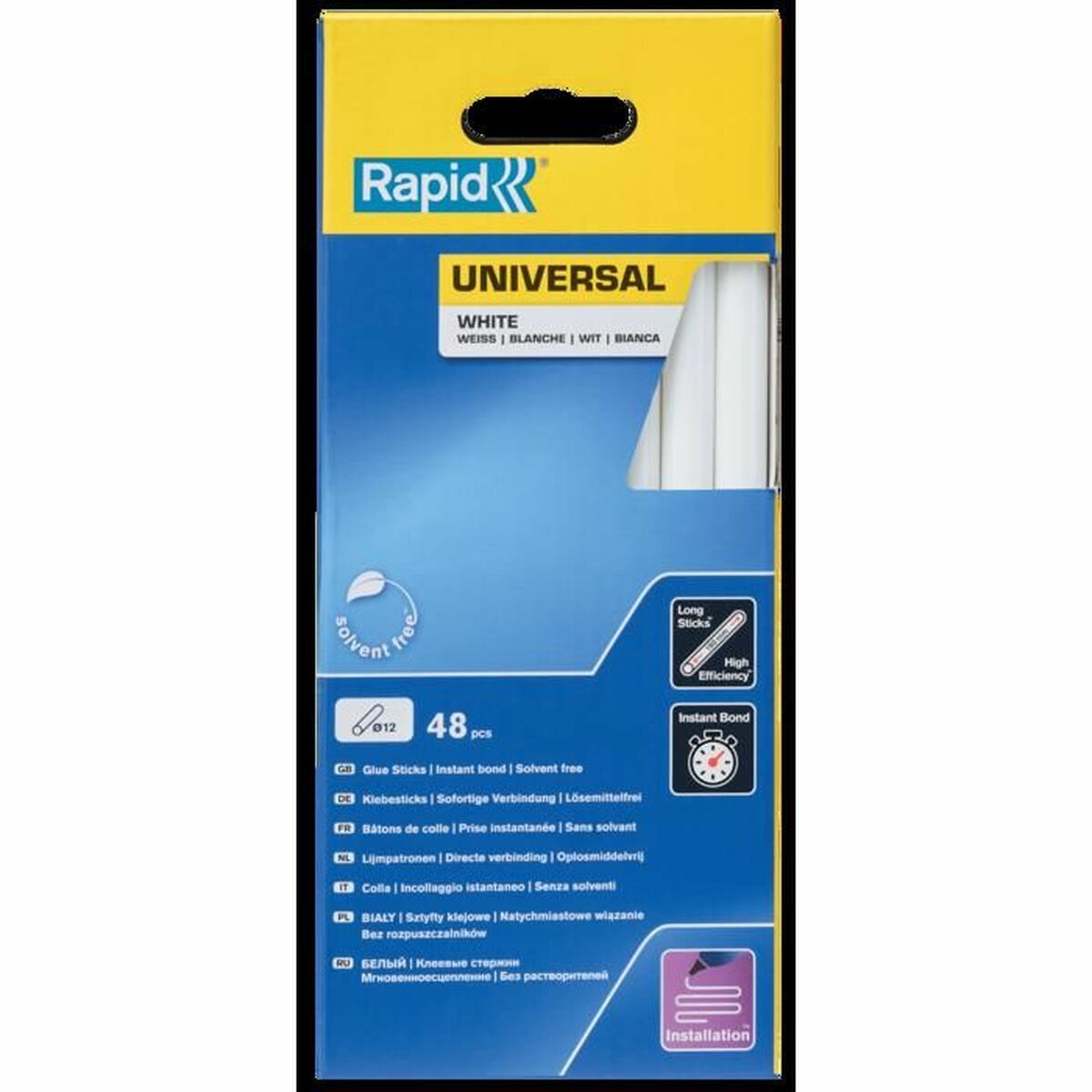 Smältlimstift Rapid Rapid Vit Ø 12 mm 48 Delar - 2