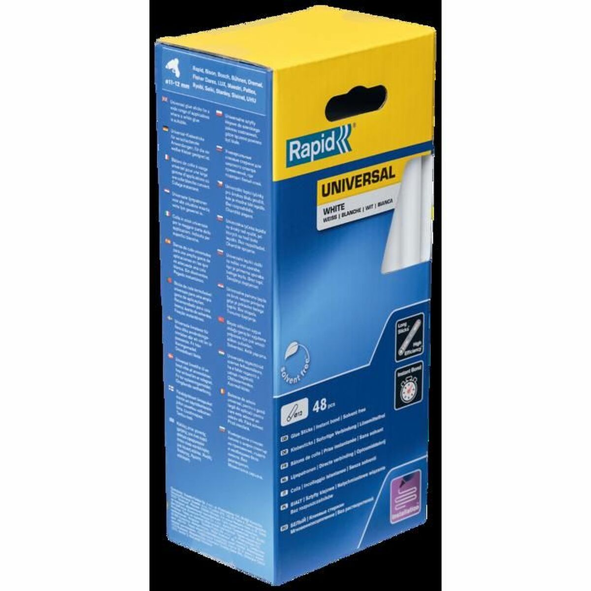 Smältlimstift Rapid Rapid Vit Ø 12 mm 48 Delar