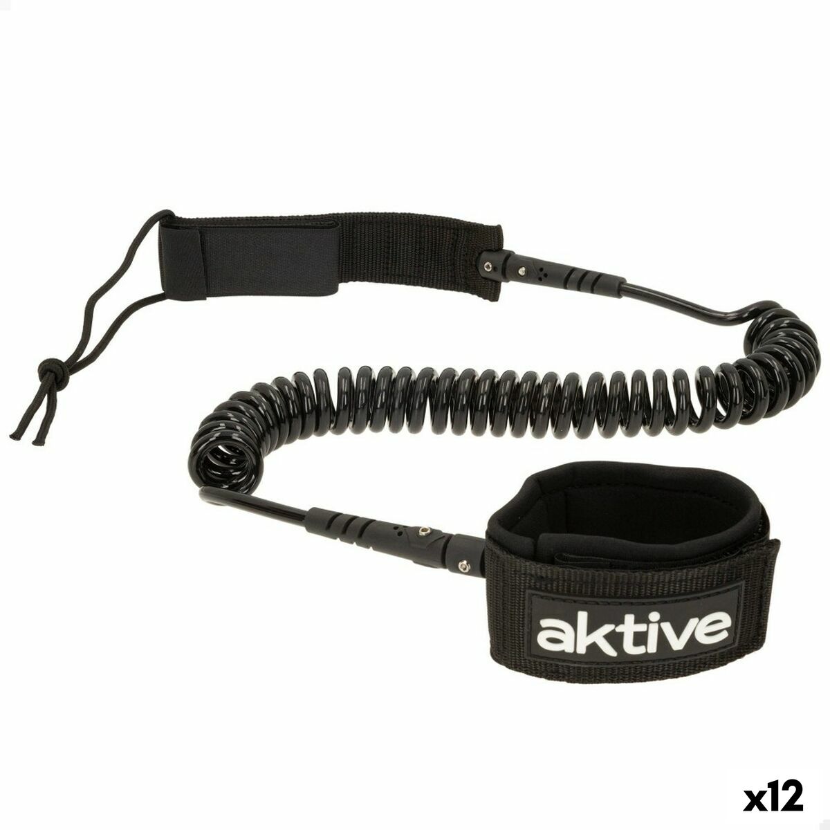 Leash Aktive Svart 20 cm Spiral SUP Paddelbräda