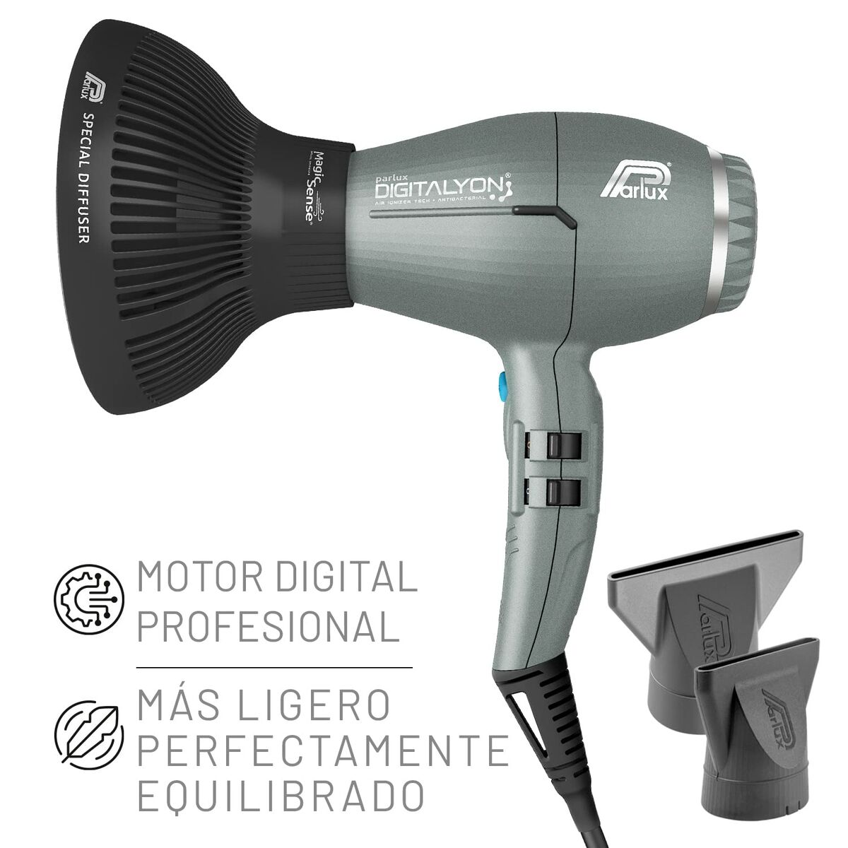 Hårtork Parlux Digitalyon Grå 2400 W - 3