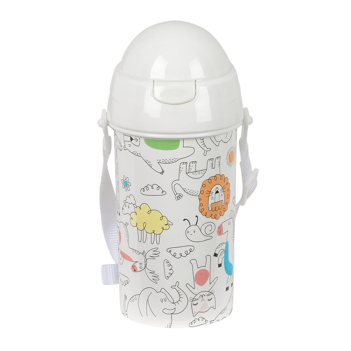 Vattenflaska Safta Zoo Beige PVC 500 ml - 2