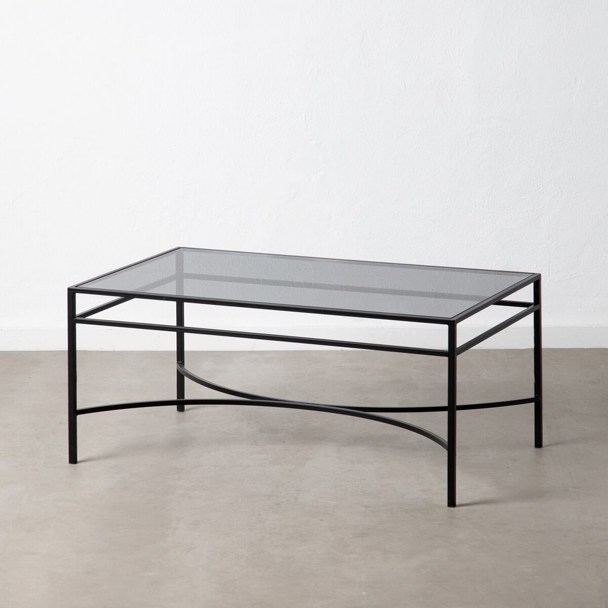 Soffbord 100 x 60 x 45,5 cm Glas Metall