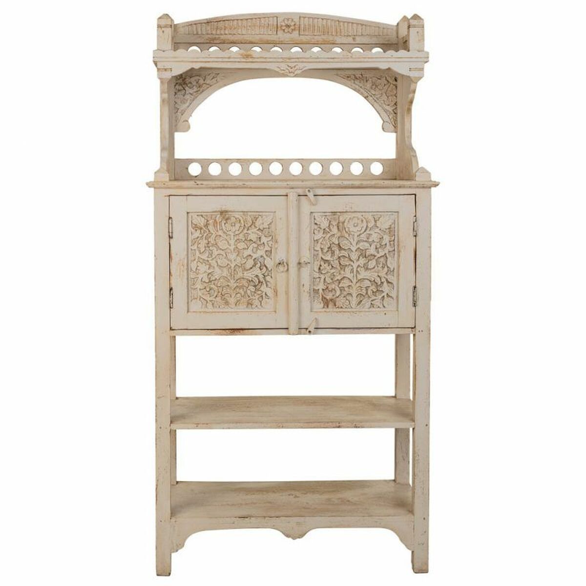 Skänk Alexandra House Living Vit Järn Mangoträ 35 x 150 x 75 cm - 5