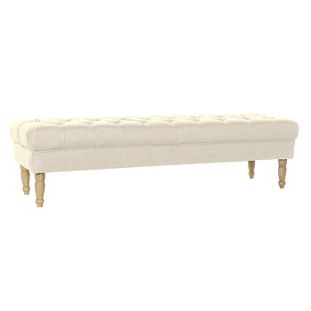 Sittpall Home ESPRIT Kräm Polyester Trä