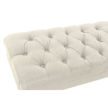 Sittpall Home ESPRIT Kräm Polyester Trä