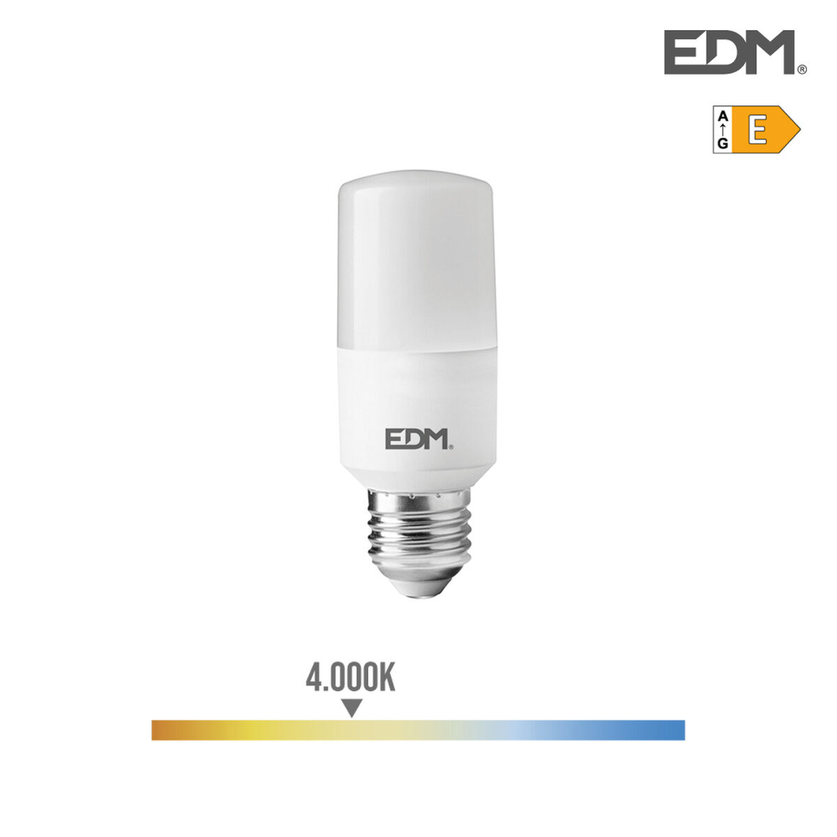 LED-lampa EDM 98840 E 10 W E27 1100 Lm Ø 4 x 10,7 cm Rörformig (4000 K)