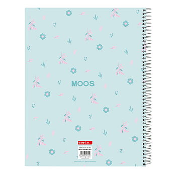 Bok med ringar Moos Garden Turkos A4 120 Blad