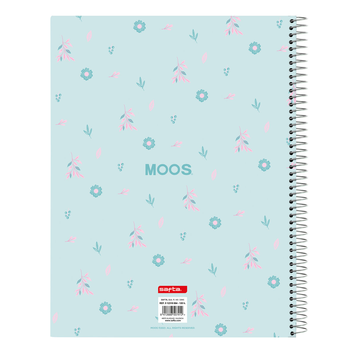 Bok med ringar Moos Garden Turkos A4 120 Blad - 4