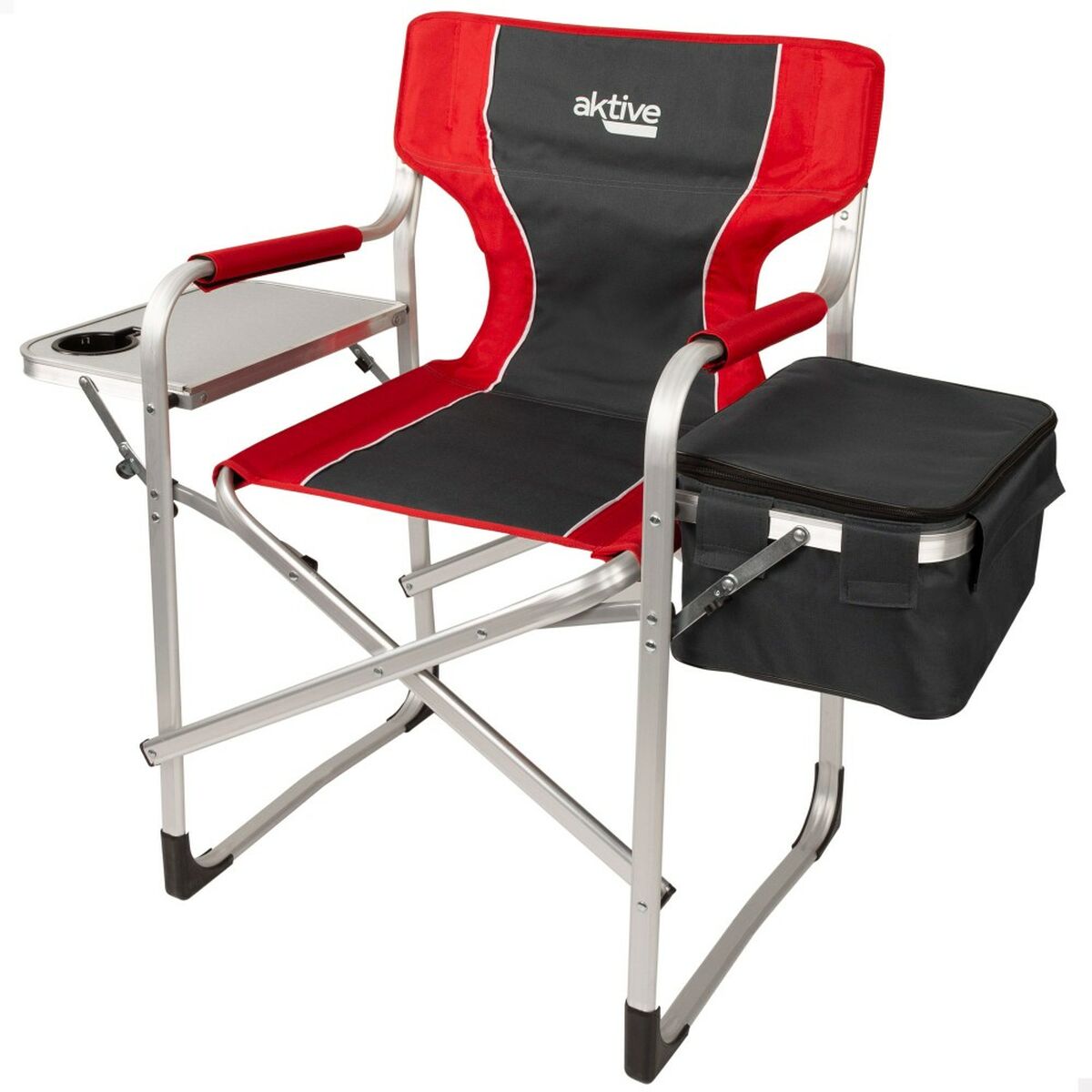 Hopfällbar campingstol Aktive Grå Röd 61 x 92 x 52 cm (2 antal) - 14