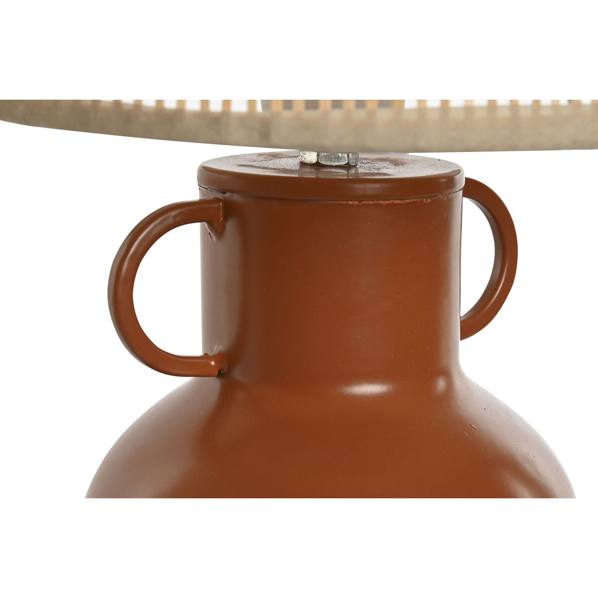 Bordslampa Home ESPRIT Vit Naturell Terrakota n Metall Bambu 50 W 220 V 22 x 22 x 33 cm (2 antal) - 3