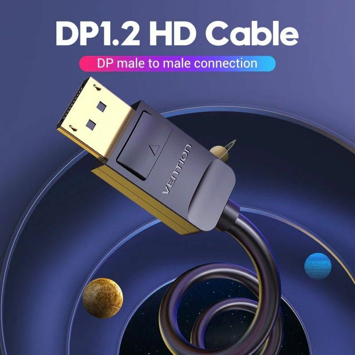 DisplayPort Kabel Vention HACBF Svart 1 m - 2