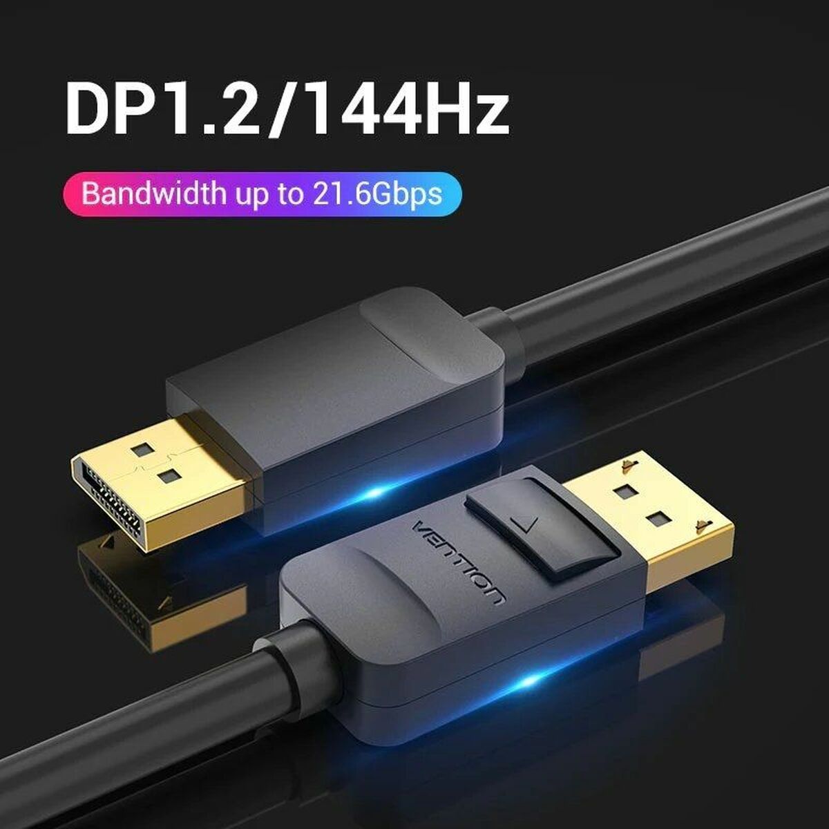 DisplayPort Kabel Vention HACBF Svart 1 m - 3