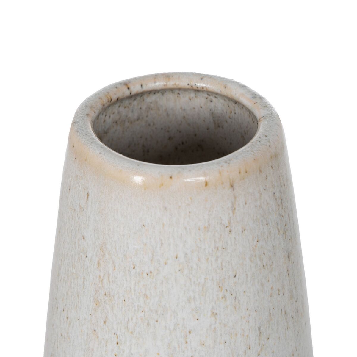 Vas Vit Beige Keramik 21,8 x 21,8 x 40 cm - 3