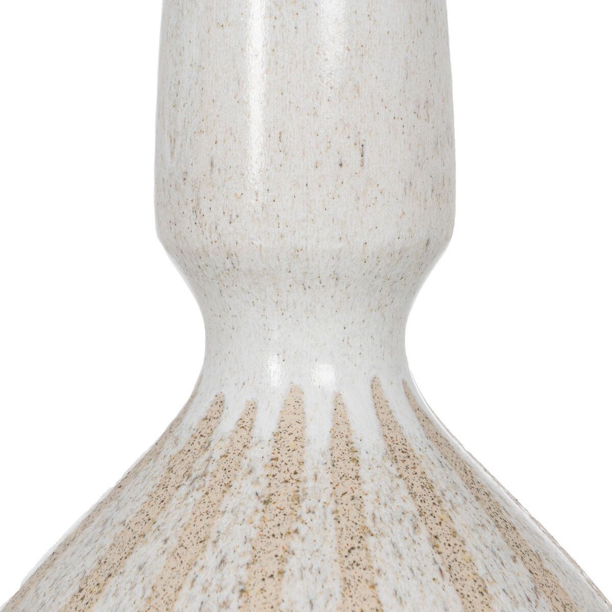 Vas Vit Beige Keramik 21,8 x 21,8 x 40 cm - 4