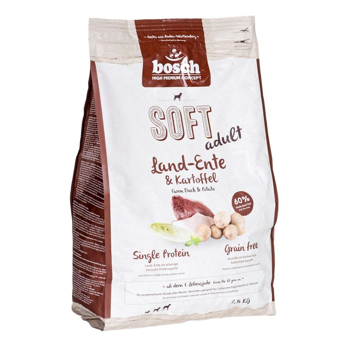 Foder BOSCH Tiernahrung Vuxen Anka Potatis 2,5 kg - 3