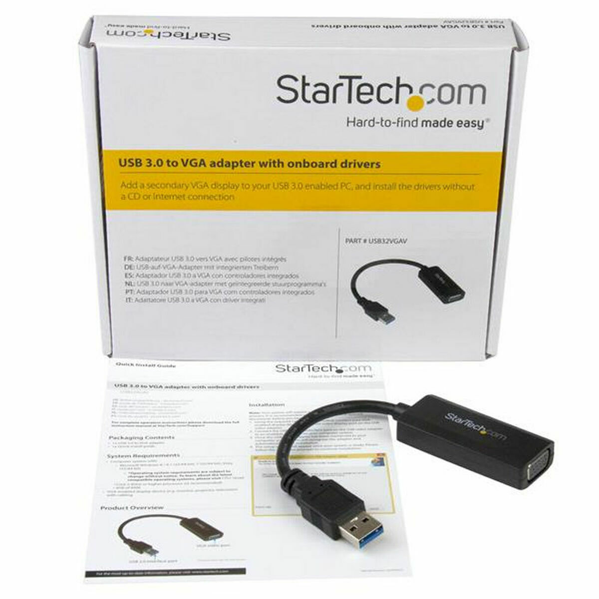 USB 3.0 till VGA Adapter Startech USB32VGAV Svart - 4