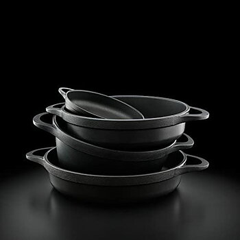 Kastrull med lock Valira BLACK IND 24CM Svart Ø 24 cm
