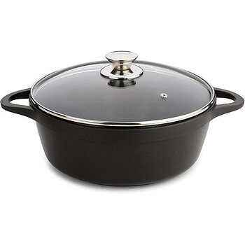 Kastrull med lock Valira BLACK IND 24CM Svart Ø 24 cm