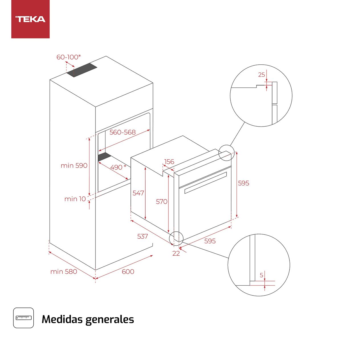Multifunktionsugn Teka HCB6526 1400 W 71 L - 5