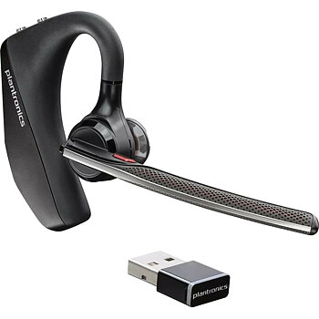 Hörlurar med Mikrofon Poly Voyager 5200 UC Svart