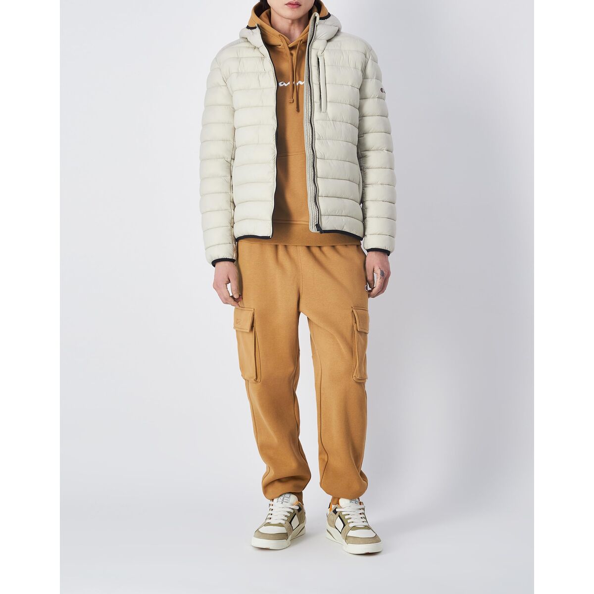 Träningsjacka Herr Champion Hooded Beige - 6