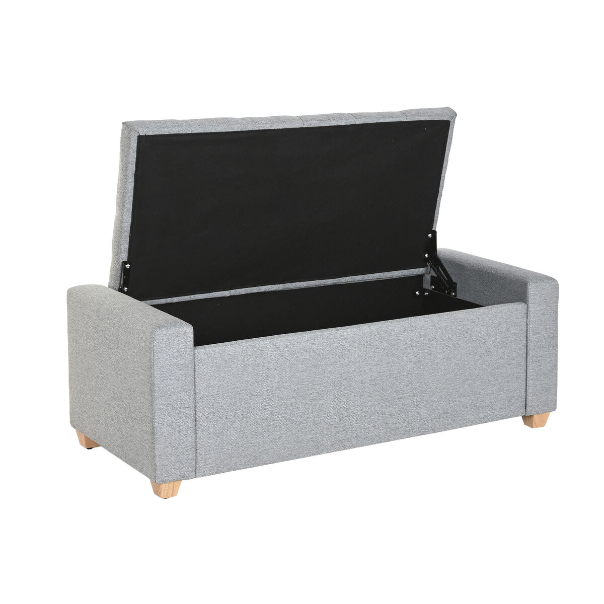 Sittpall Home ESPRIT Ljusgrå Polyester Trä 120 X 50 X 42 CM - 2