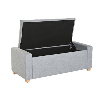 Sittpall Home ESPRIT Ljusgrå Polyester Trä 120 X 50 X 42 CM