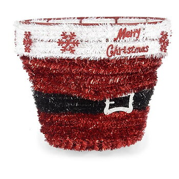 Julgranskula Krist+ 19CD070 Vit Svart Röd Korg 27 x 22 x 27 cm Glitter (8 antal)