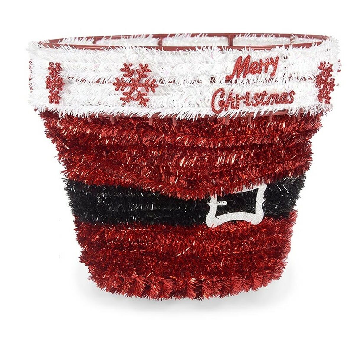 Julgranskula Krist+ 19CD070 Vit Svart Röd Korg 27 x 22 x 27 cm Glitter (8 antal) - 4