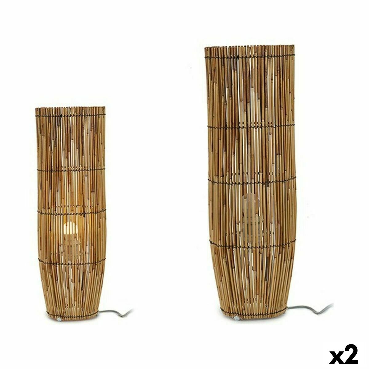 Golvlampa Gift Decor Naturell 21,5 x 62 x 21,5 cm (2 antal)