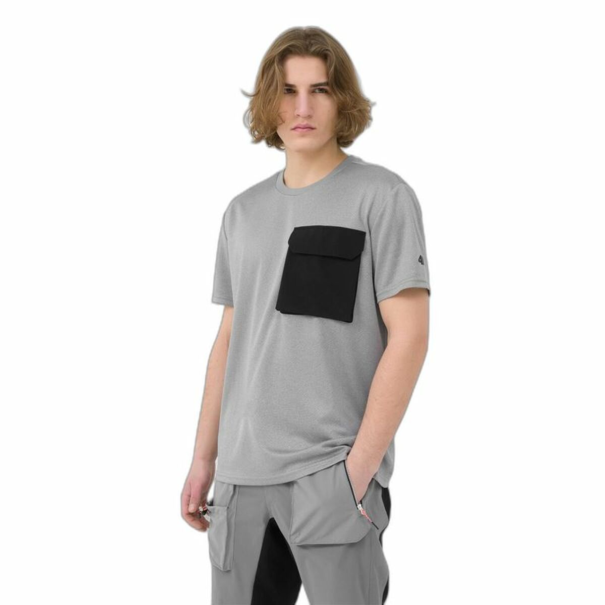 T-shirt med kortärm Herr 4F Fnk M200 Grå - 5