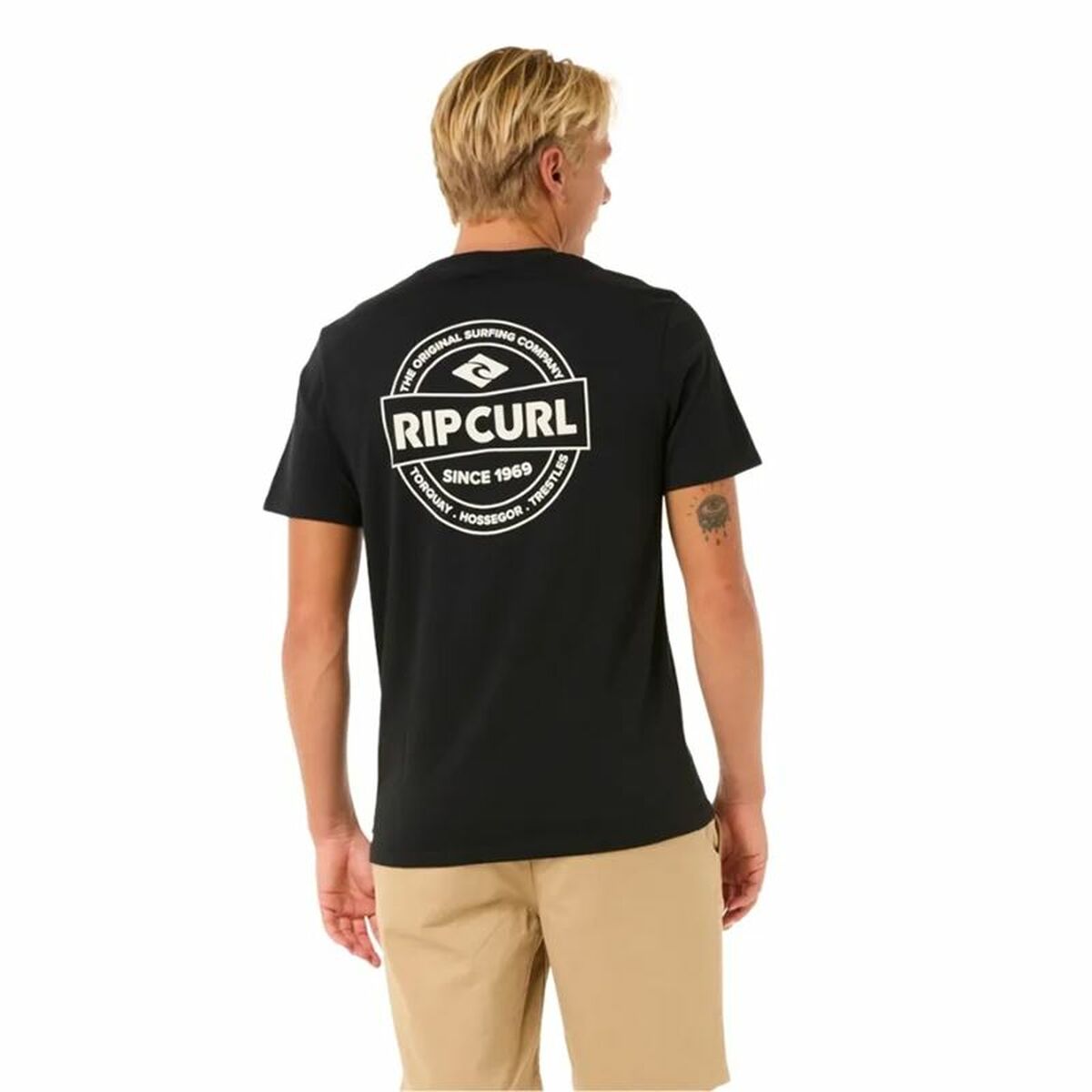 T-shirt med kortärm Herr Rip Curl Staple Svart - 2