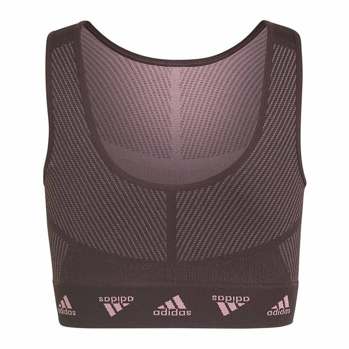 Sport-BH Adidas  Aeroknit Seamless Rödbrun Mörkröd - 2