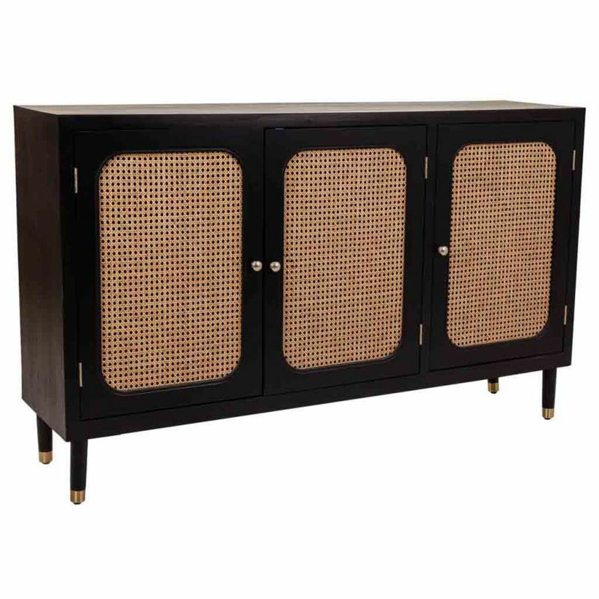 Skänk Alexandra House Living Svart furuträ Trä MDF 38 x 91 x 152 cm