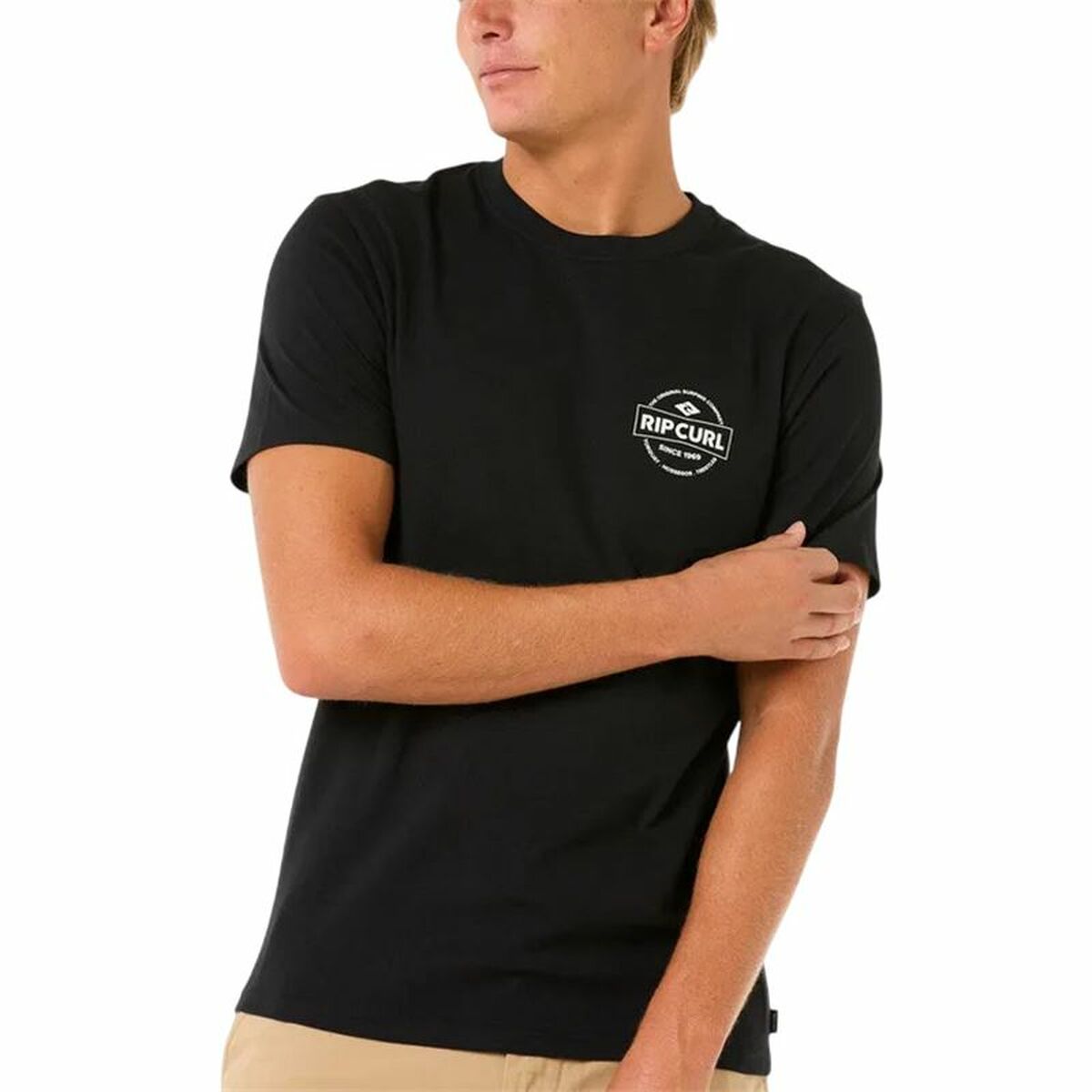 T-shirt med kortärm Herr Rip Curl Staple Svart