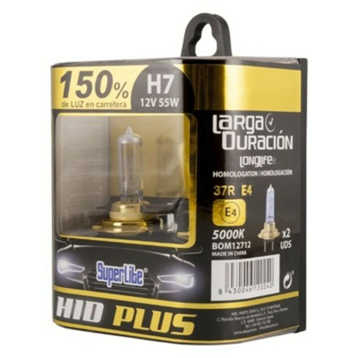 Glödlampa för bil Superlite BOM12712 H7 12V 55W 5000K 37R/E4 - 3