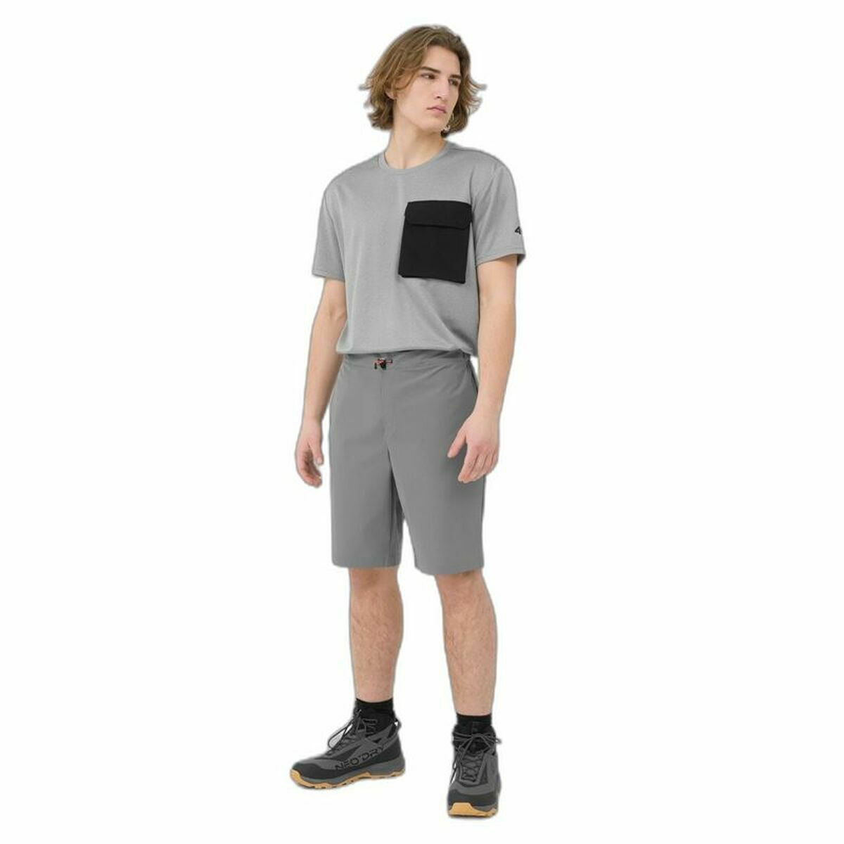 T-shirt med kortärm Herr 4F Fnk M200 Grå - 3